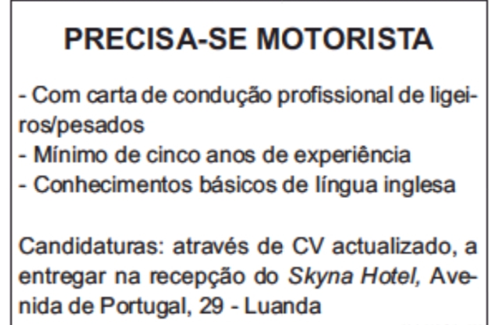 PRECISA-SE DE MOTORISTA 