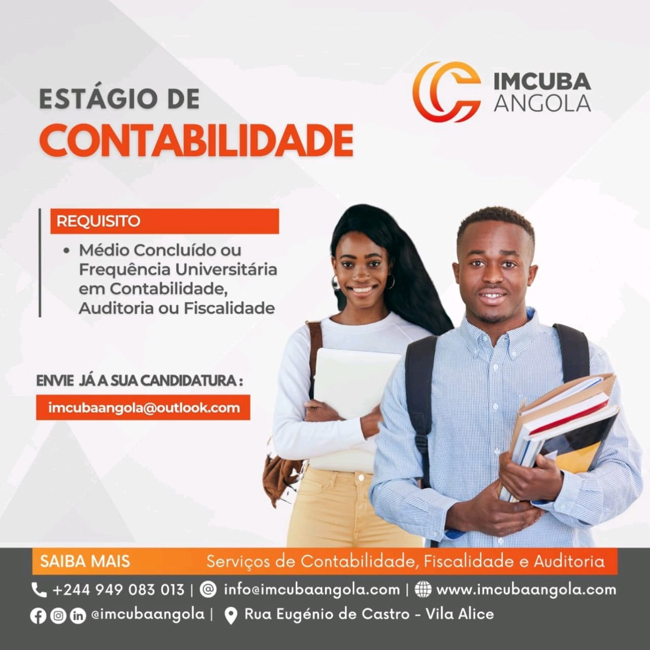 OPORTUNIDADE DE ESTÁGIO NA ÁREA DE CONTABILIDADE 