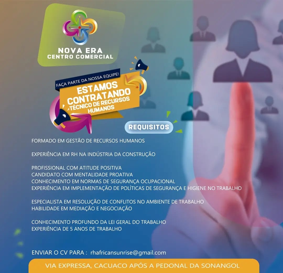 Vaga para Técnico de Recursos Humanos