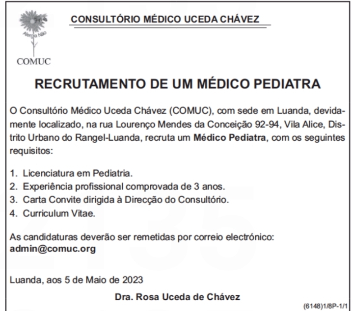 PRECISA-SE DE UM(1) MÉDICO PEDIATRA 