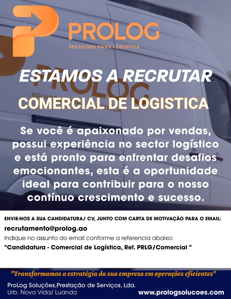 VAGA PARA COMERCIAL DE LOGISTICA
