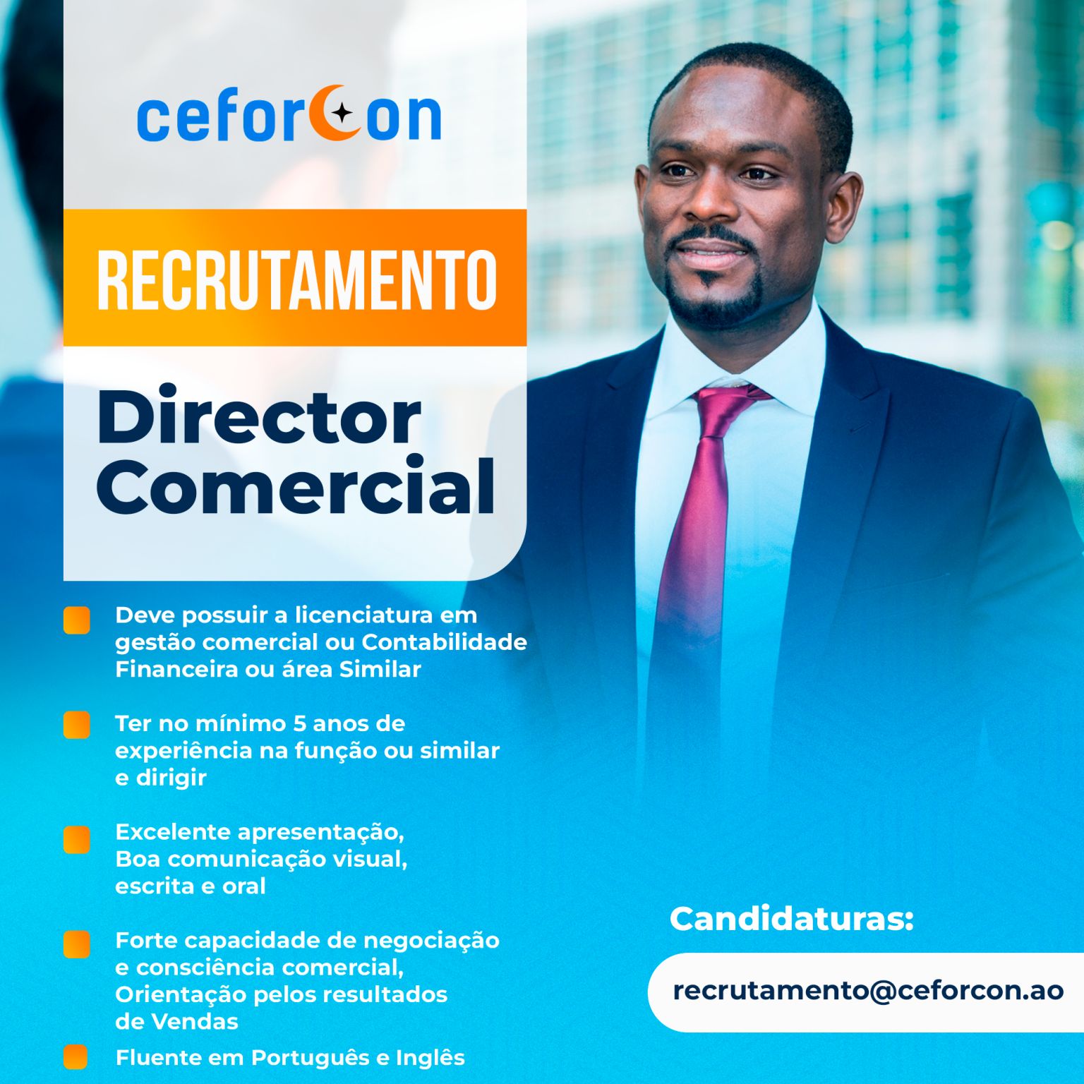 Vaga para Director Comercial
