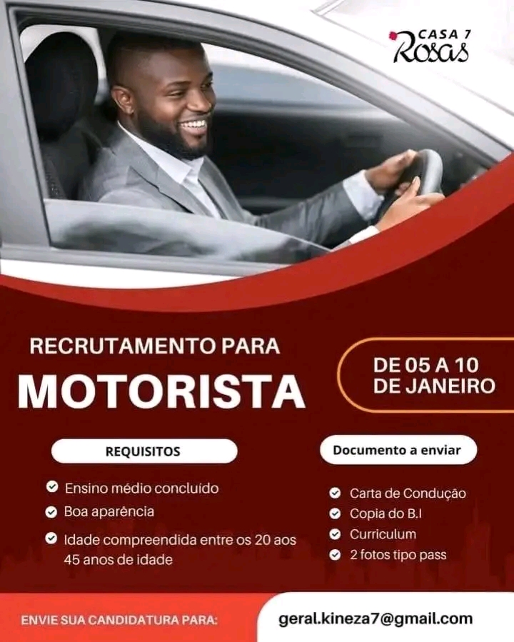 OPORTUNIDADE: MOTORISTA 