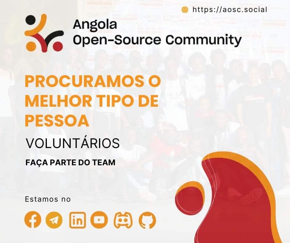 URGENTE: Procura-se Voluntários em 6 Áreas para a Angola Open-source Community