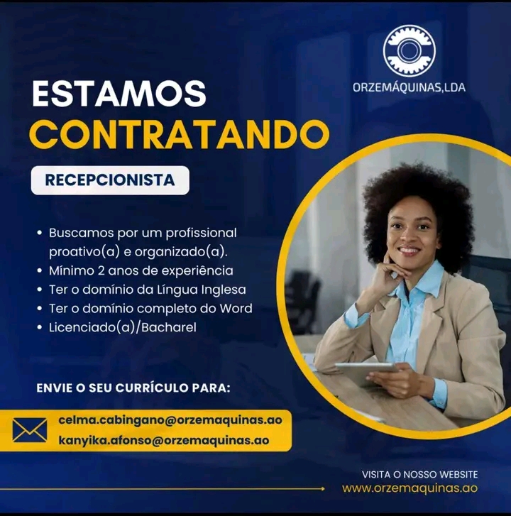 VAGA PARA RECEPCIONISTA