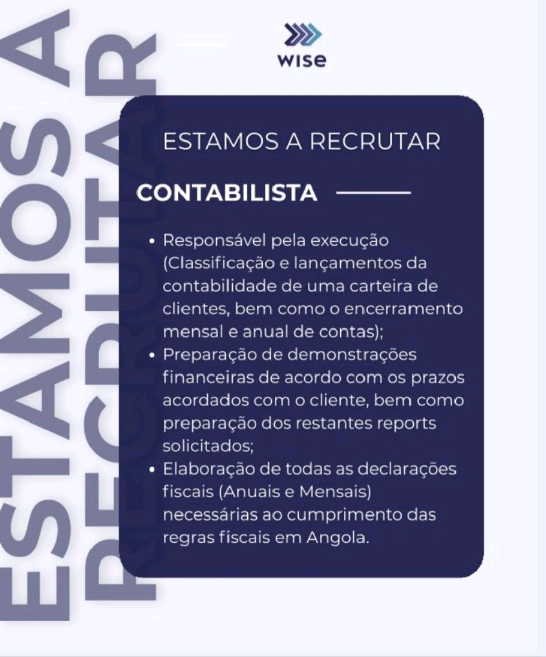 Vaga para Contabilista Sénior