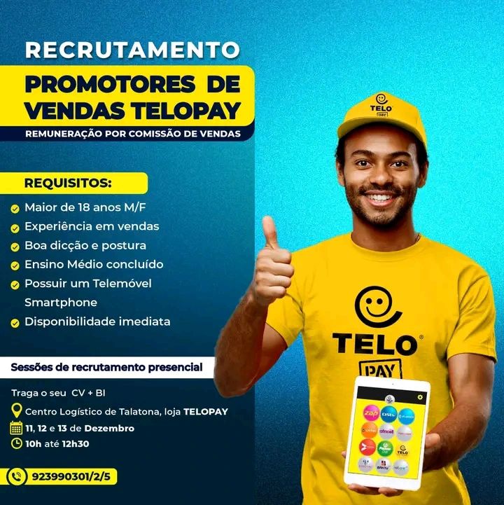A Telopay recruta Promotores de Venda