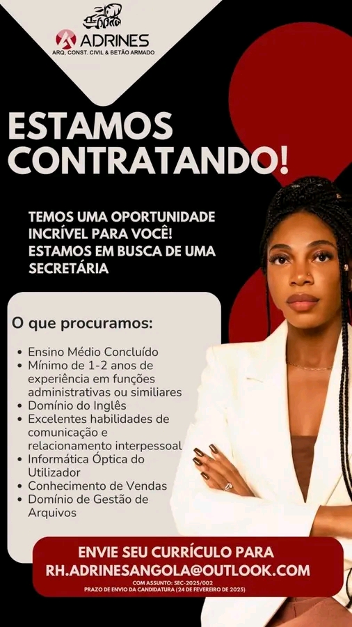 VAGA PARA SECRETÁRIA