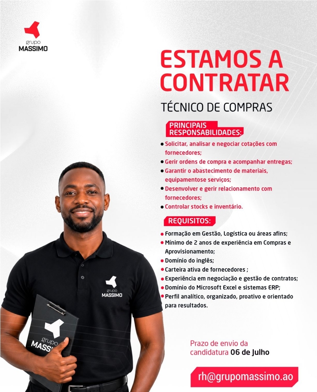 Vaga para Técnico de Compras