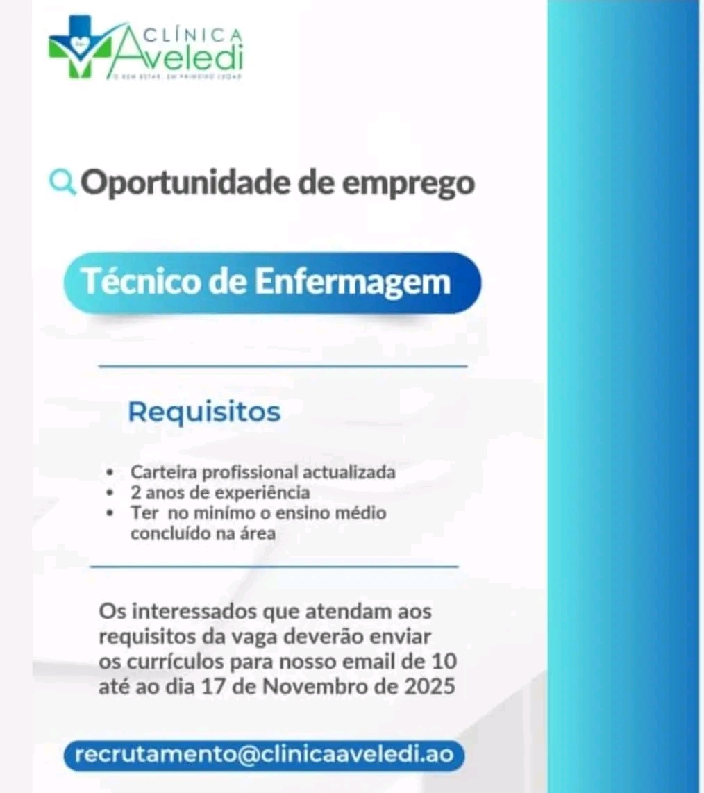Vaga para ​Técnico de Enfermagem