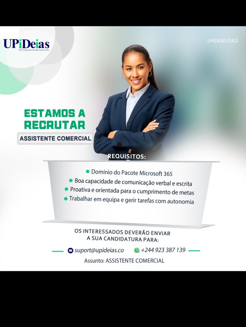 Vaga para Assistente Comercial
