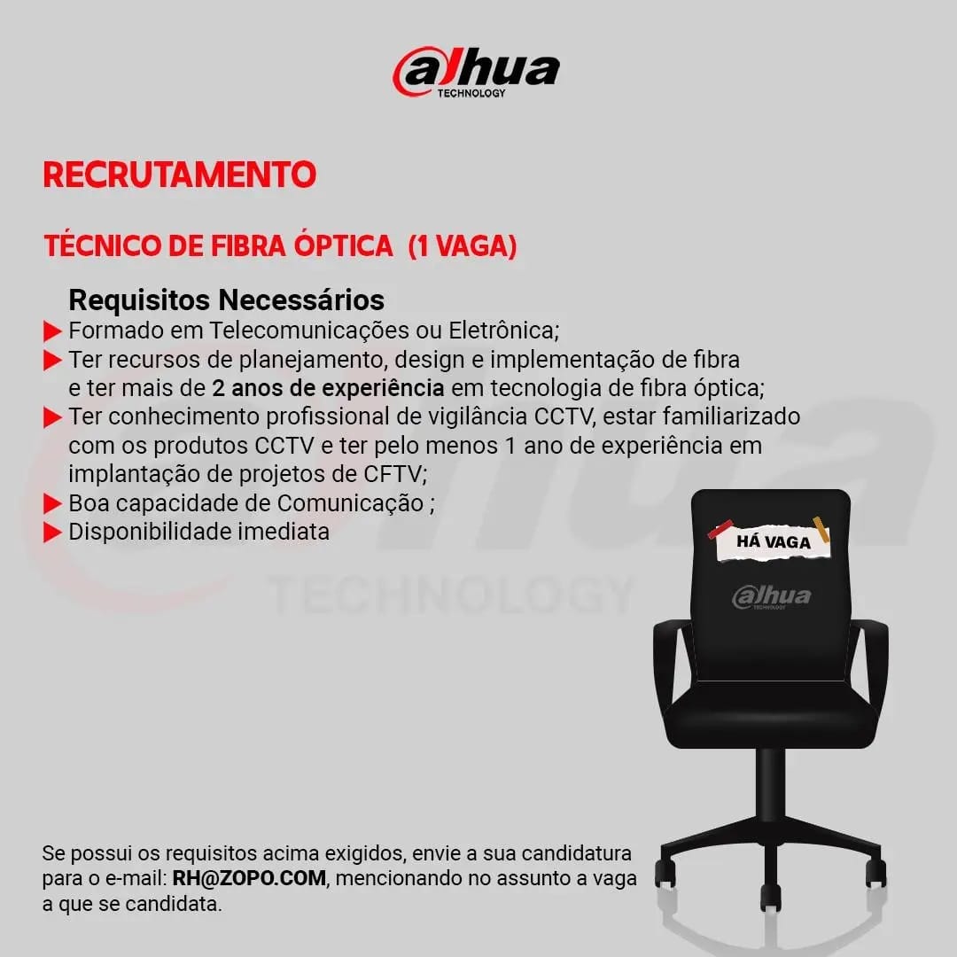 TÉCNICO DE FIBRA ÓPTICA (1 VAGA) 