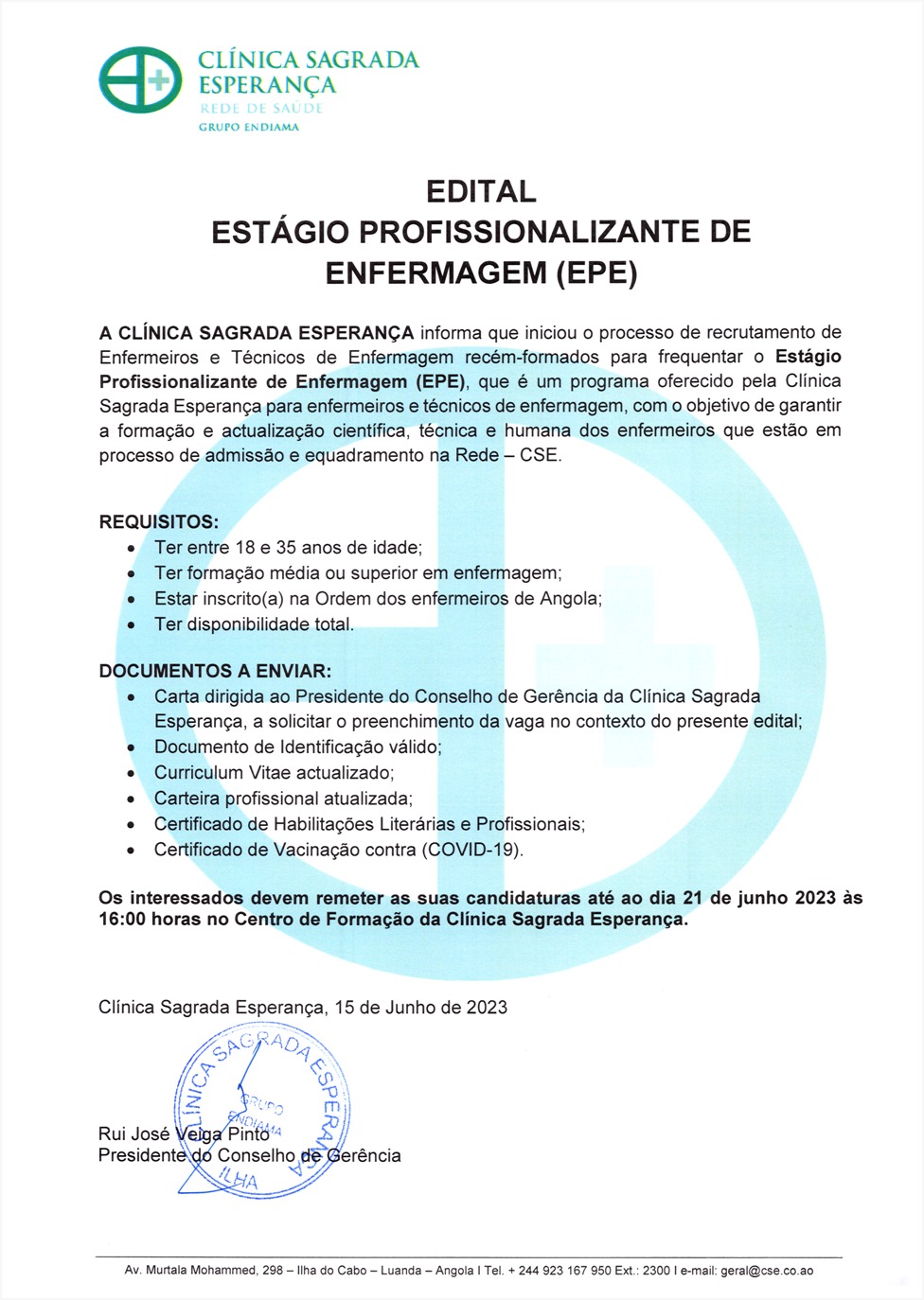ESTÁGIO PROFISSIONALIZANTE DE ENFERMAGEM (EPE)