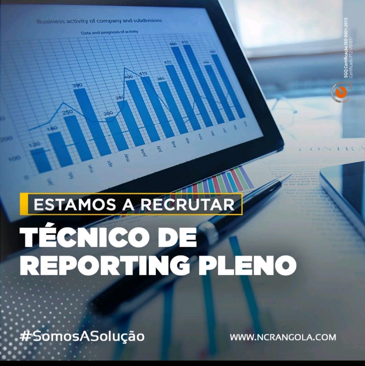 Vaga para 𝗧é𝗰𝗻𝗶𝗰𝗼 𝗱𝗲 𝗥𝗲𝗽𝗼𝗿𝘁𝗶𝗻𝗴 𝗣𝗹𝗲𝗻𝗼
