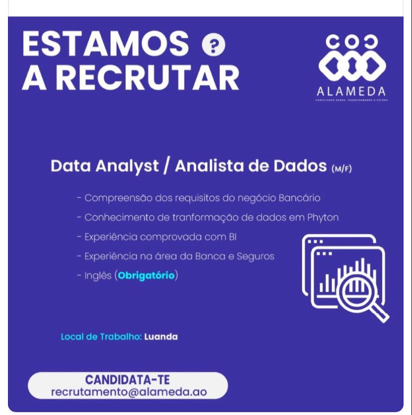 Vaga para Analista de Dados (m/f)