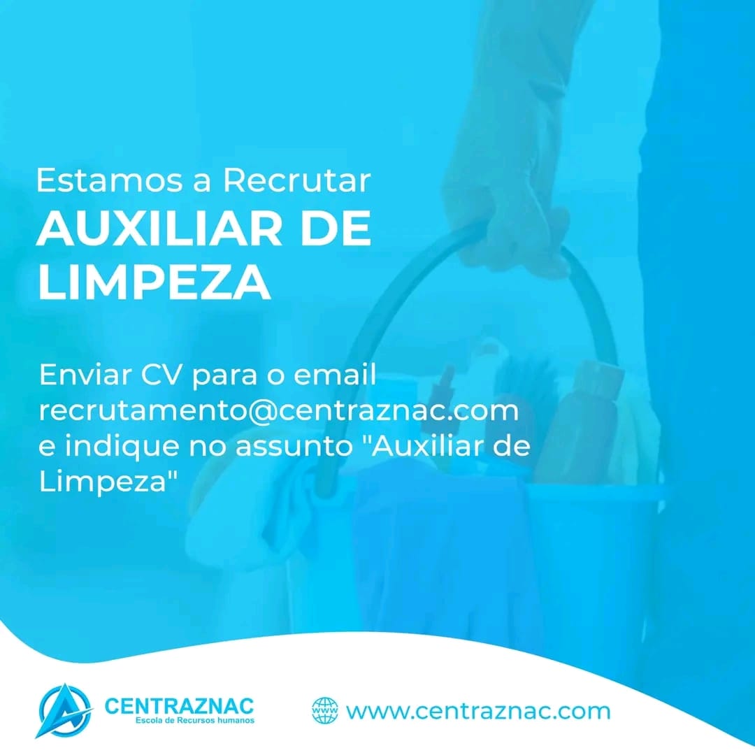 VAGA PARA AUXILIAR DE LIMPEZA