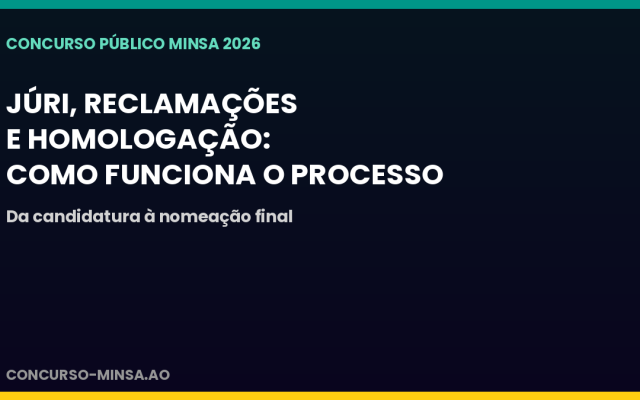 Concurso MINSA 2026: júri, reclamações e homologação — como funciona o processo até à nomeação