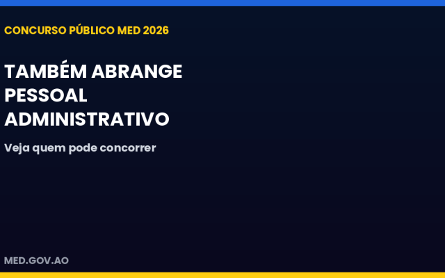 Concurso do MED também abrange pessoal administrativo — veja quem pode concorrer