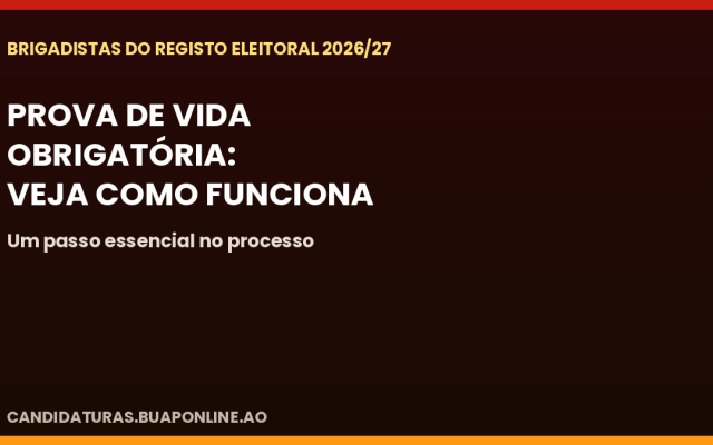 Prova de Vida obrigatória para candidatos a Brigadista: veja como funciona